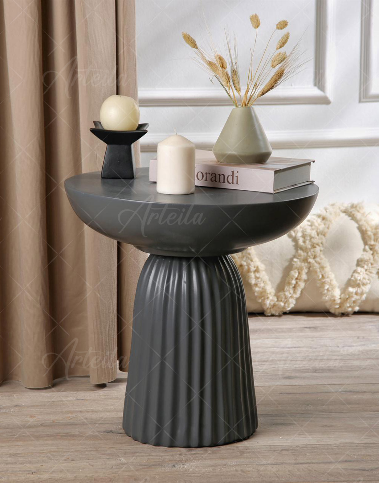 Gray Mushroom resin Side table