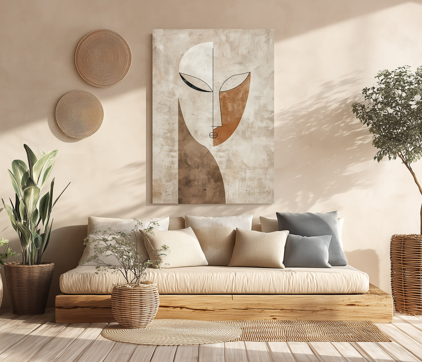 minimal canvas printed tableau