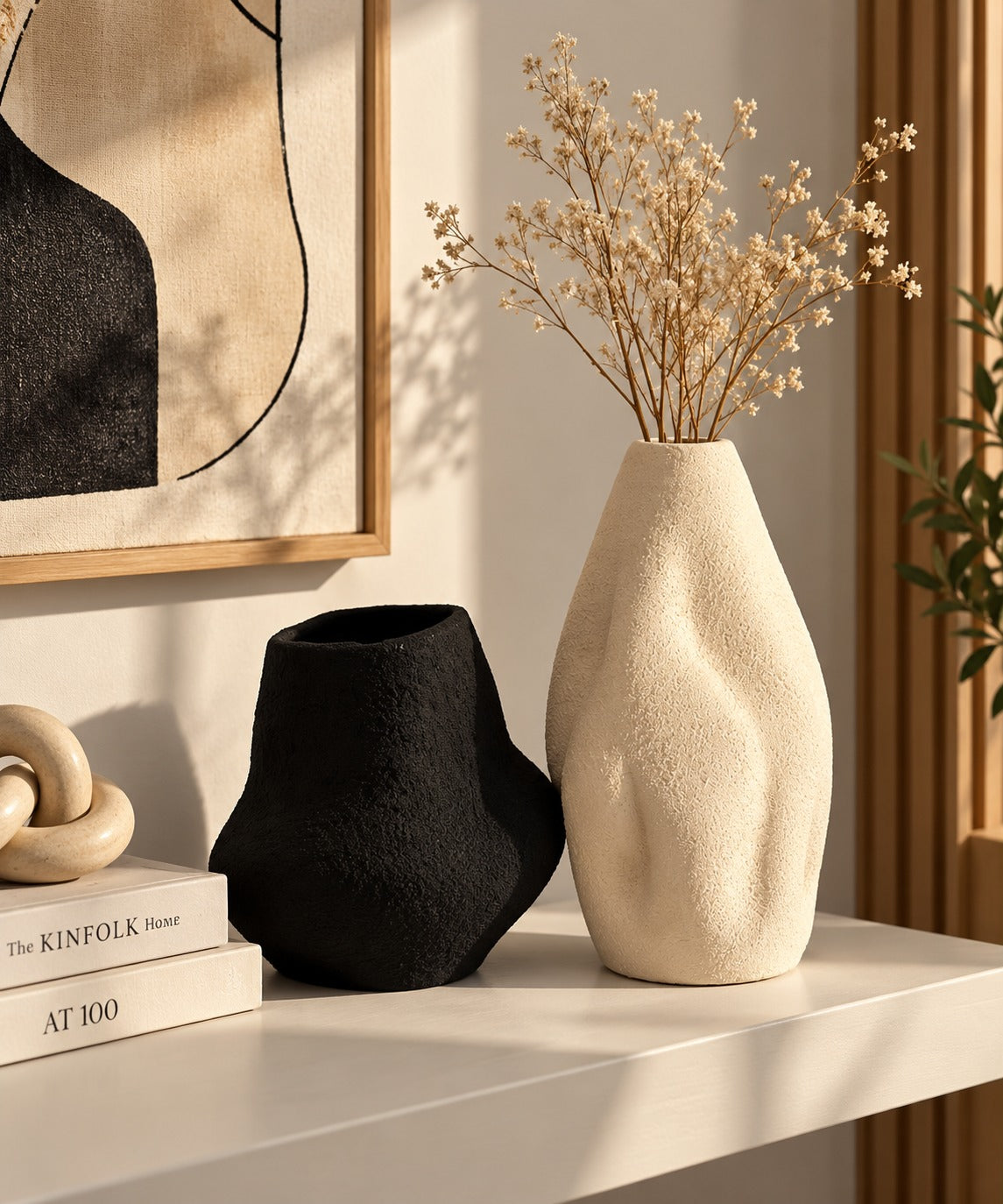 Pottery vases set