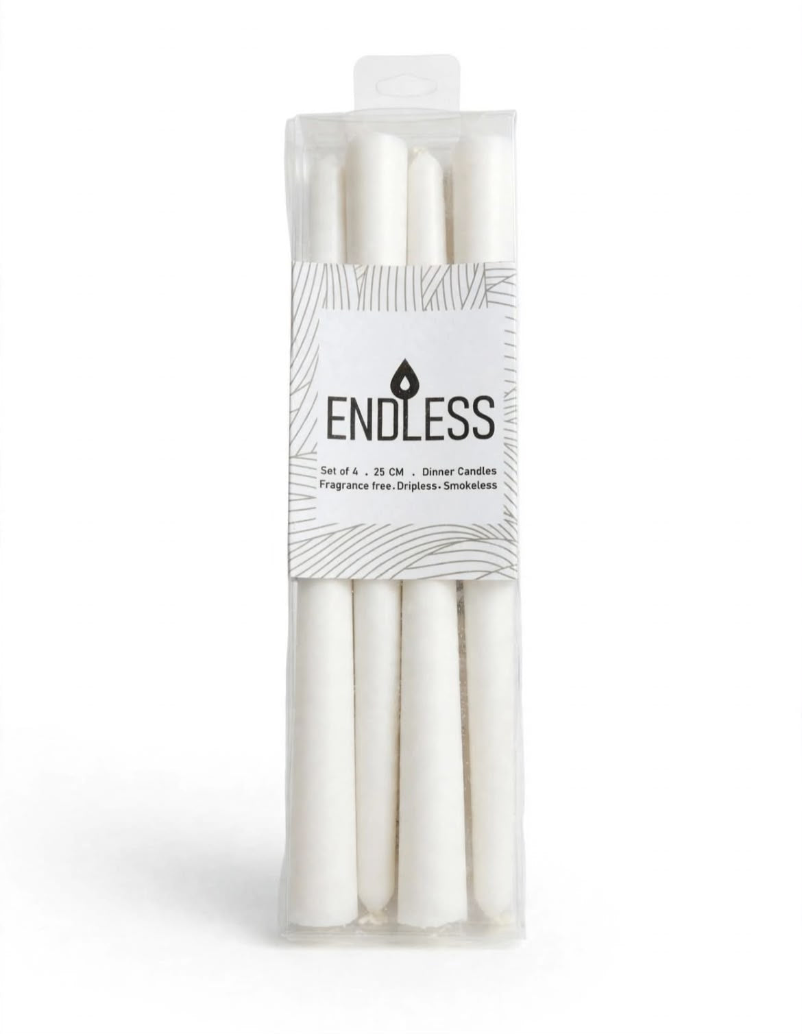 Elegant White Candles – Set of 4