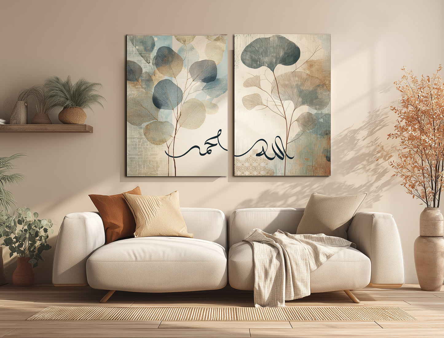 Islamic canvas printed double tableau