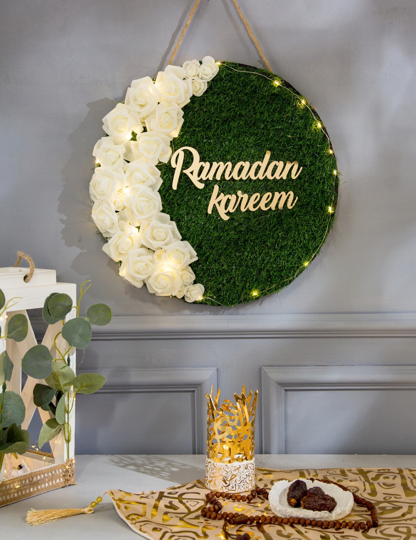 light Wreath for Ramadan (Kunstrasen)