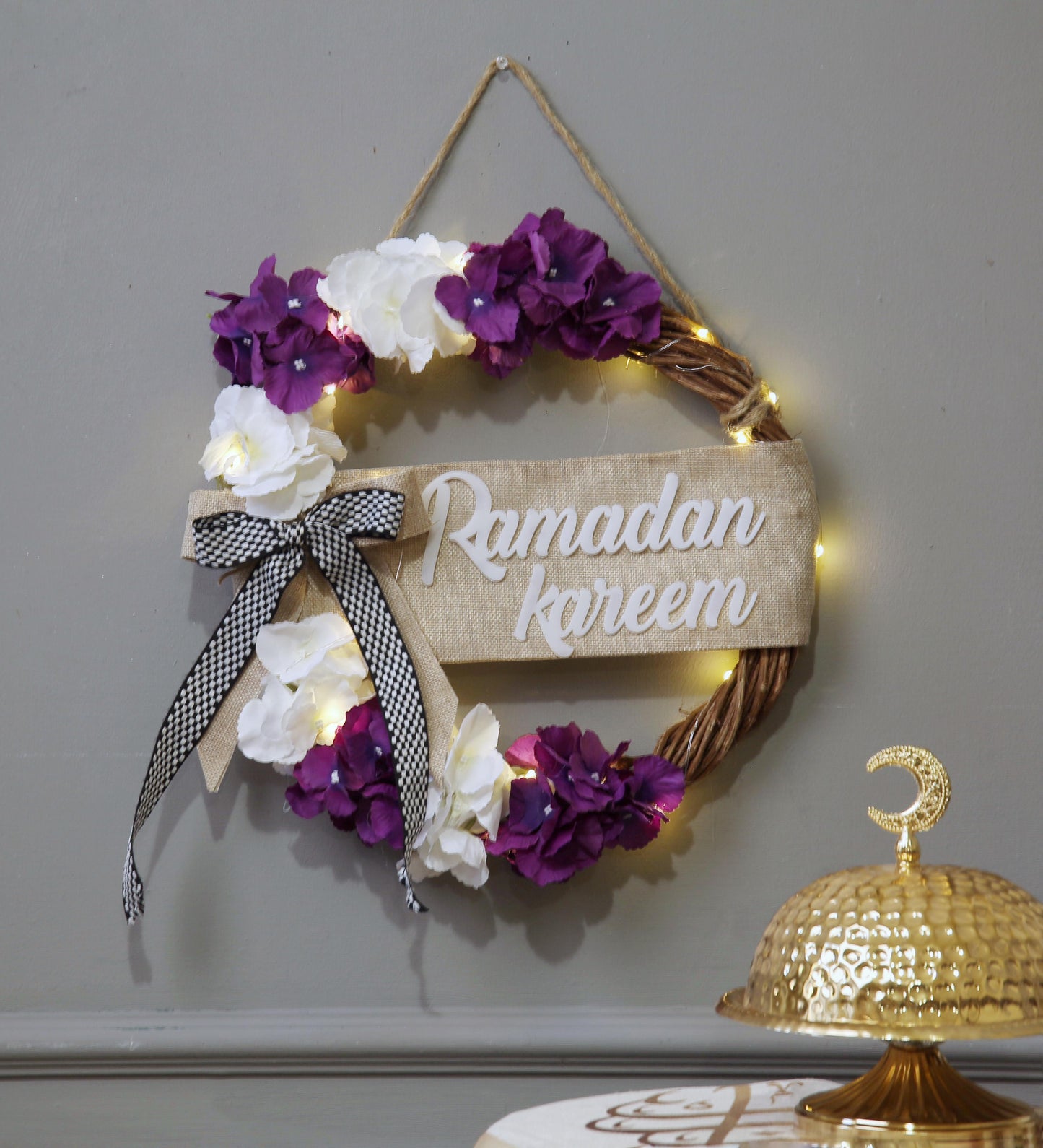 light Wreath for Ramadan (purple )