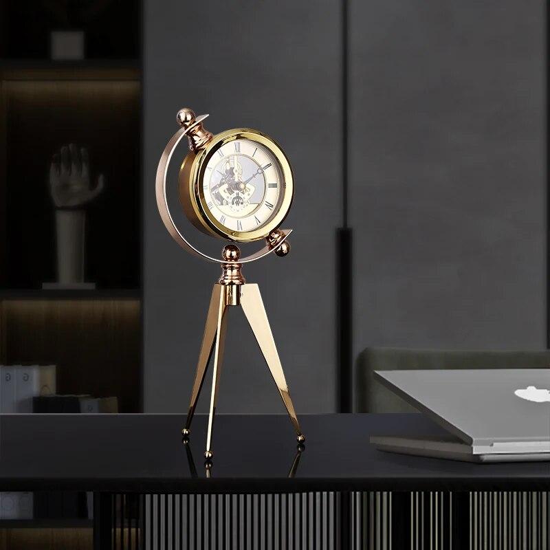 Vintage Globe Tripod Clock