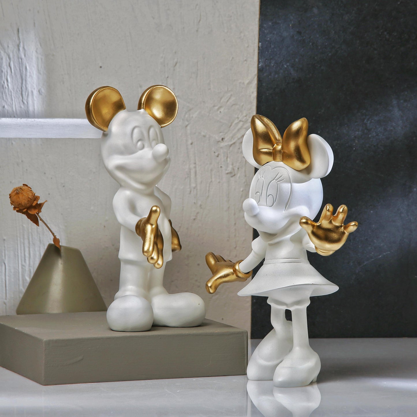 mickey and minnie white