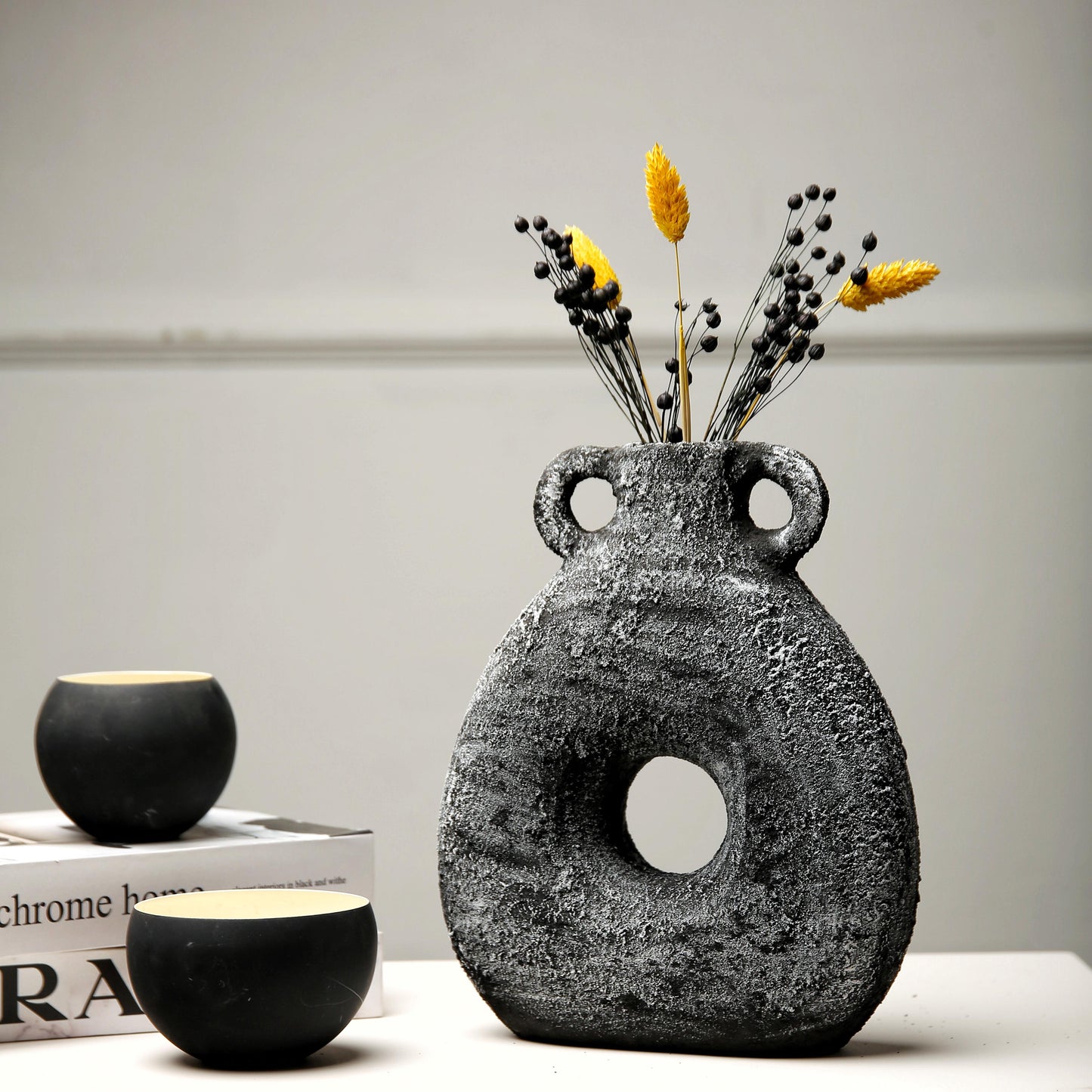 Pottery oasis vase