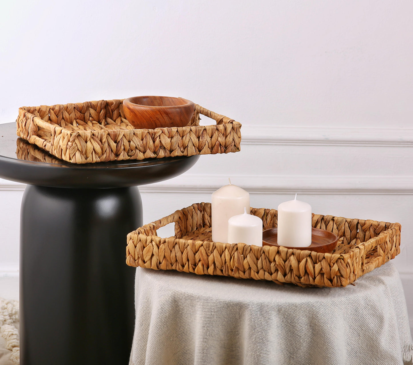 Woven trays set