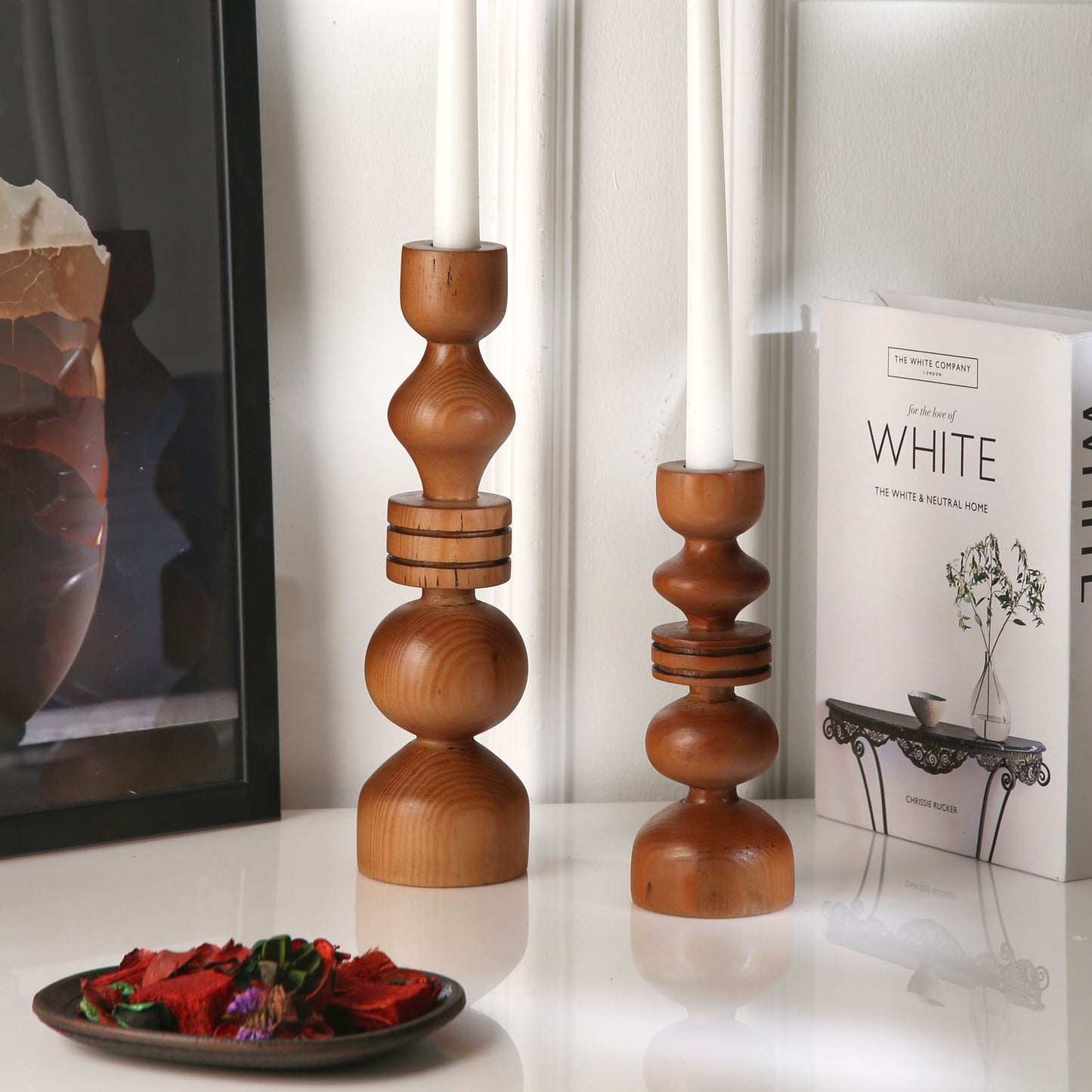 wood Candle holder set