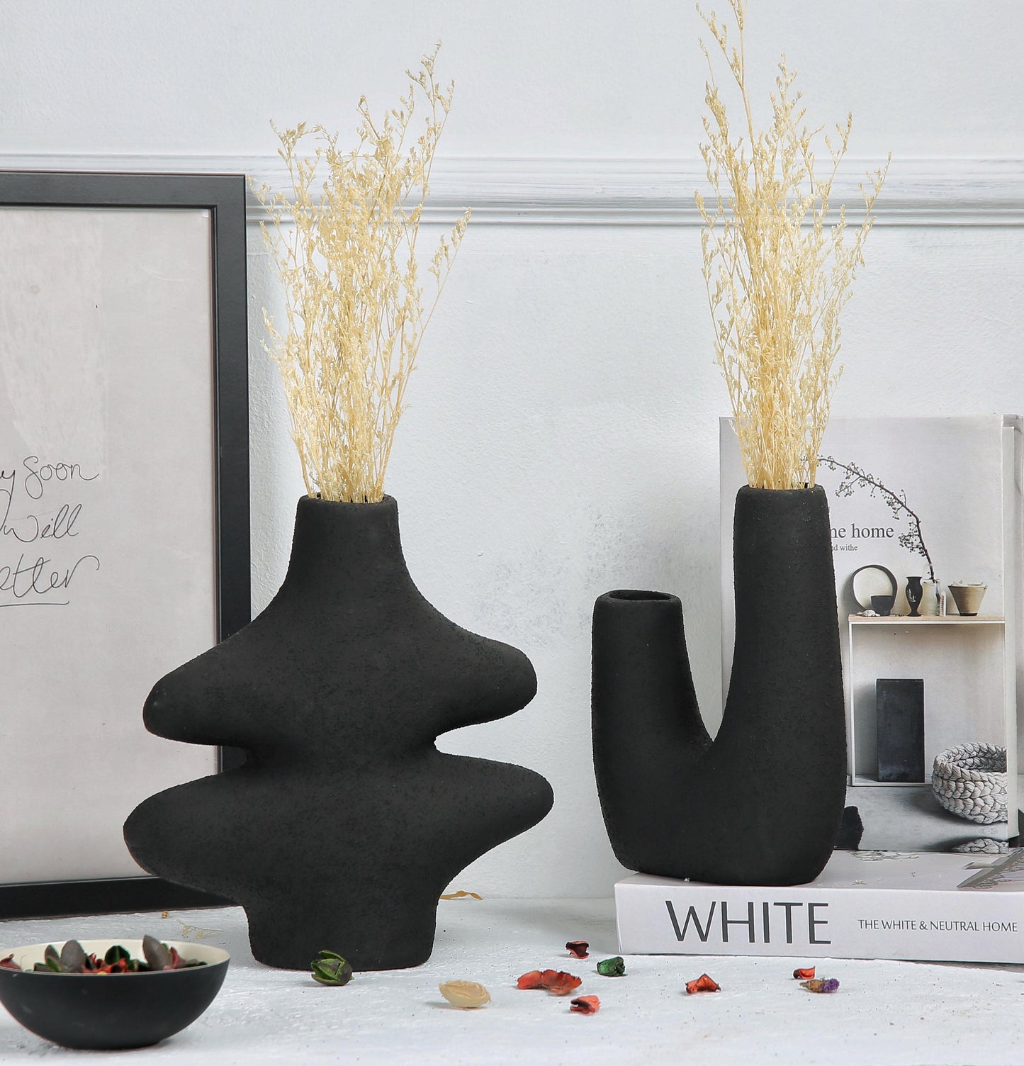 Pottery abstract vases