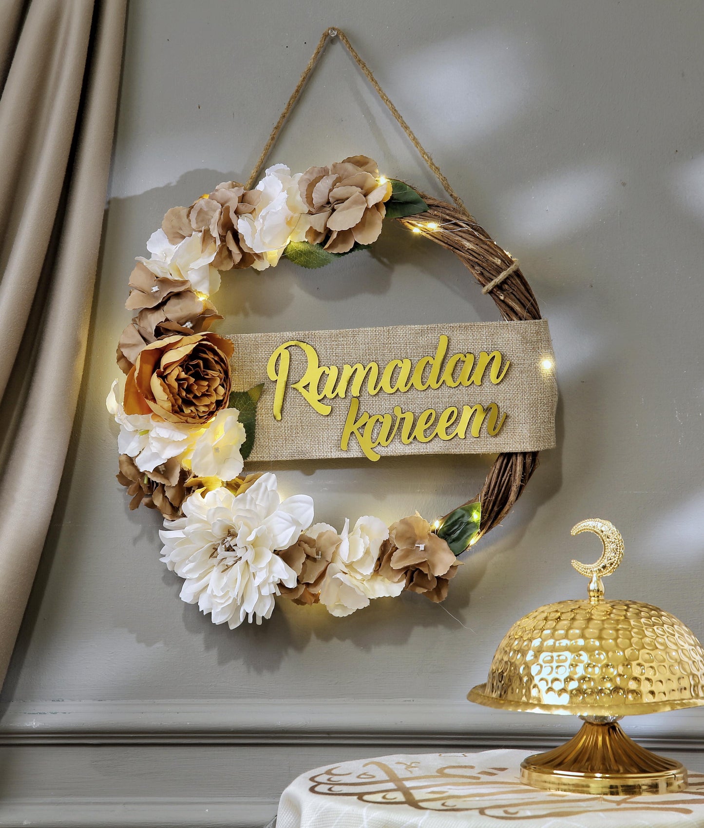 light Wreath for Ramadan biege