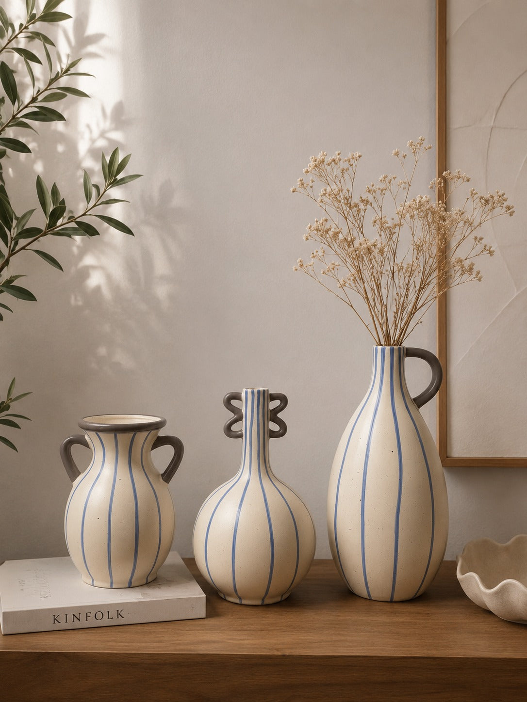 Blue Line Vase Set