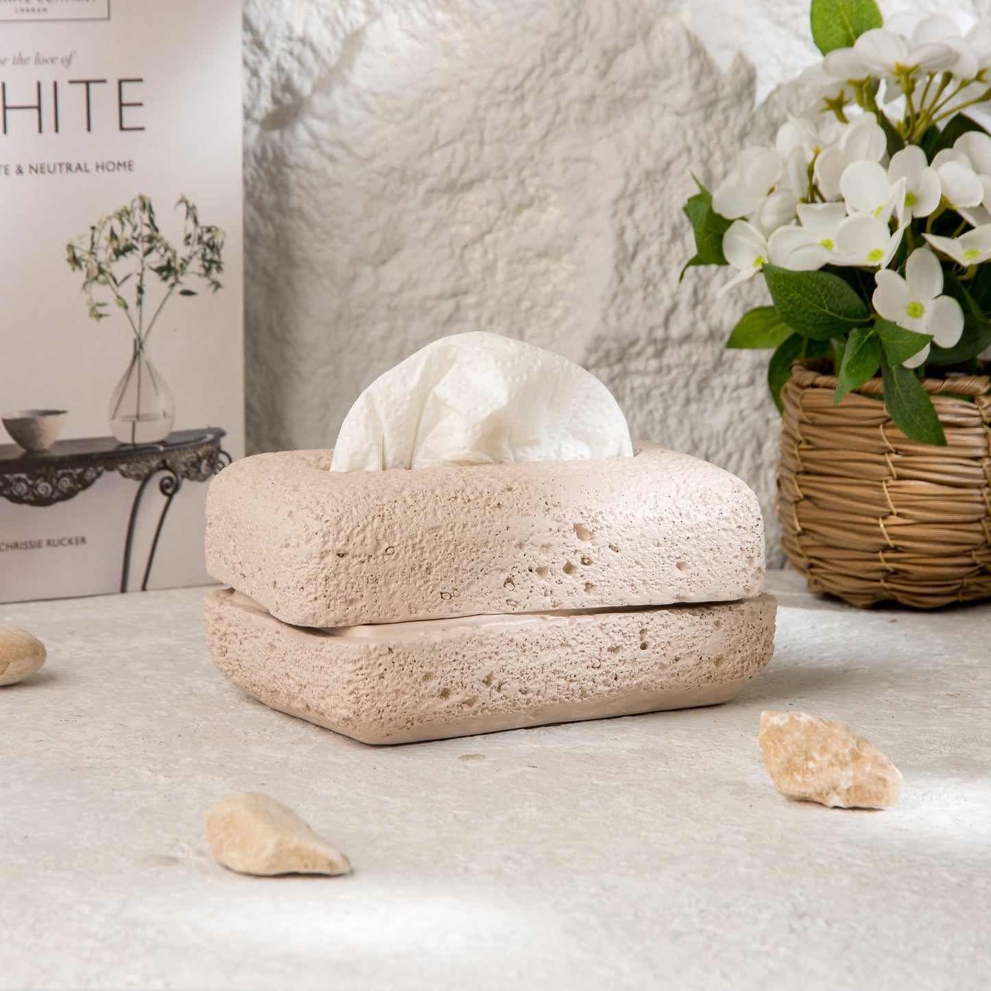 small Coral tissue box