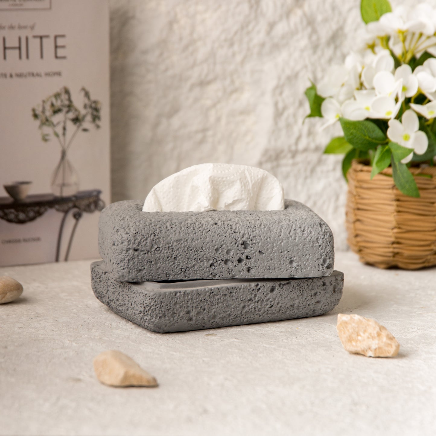 small Coral tissue box