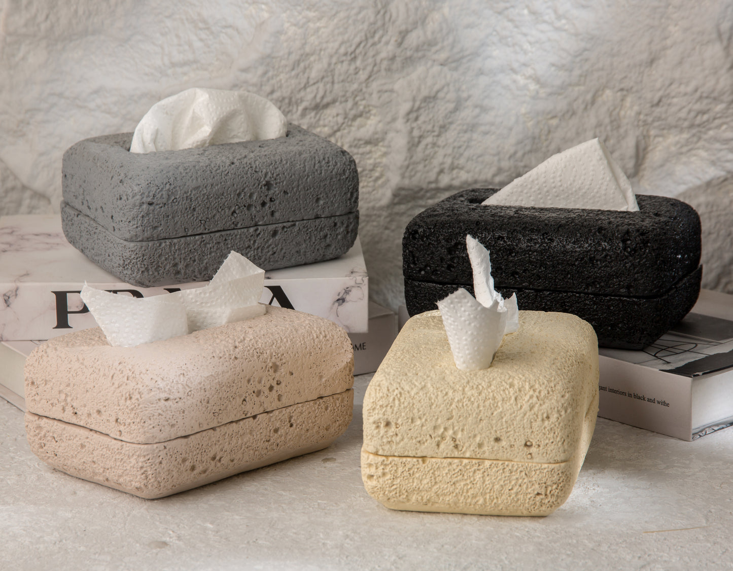 small Coral tissue box