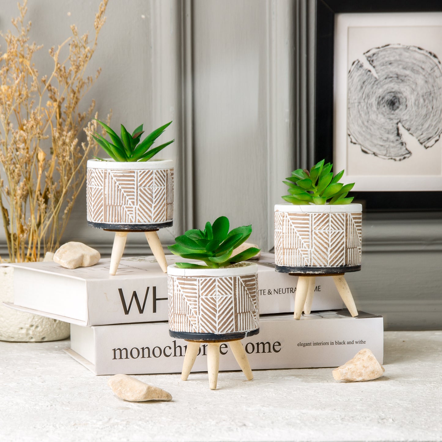 Patterned flower pot