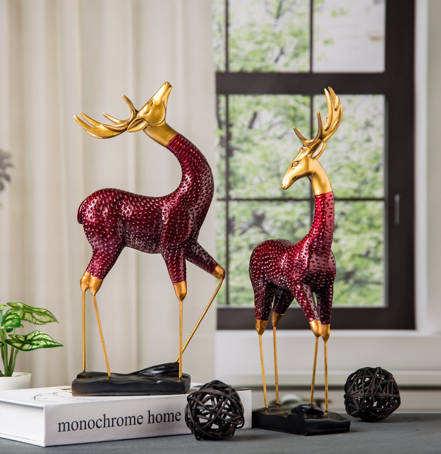2 pieces deer set