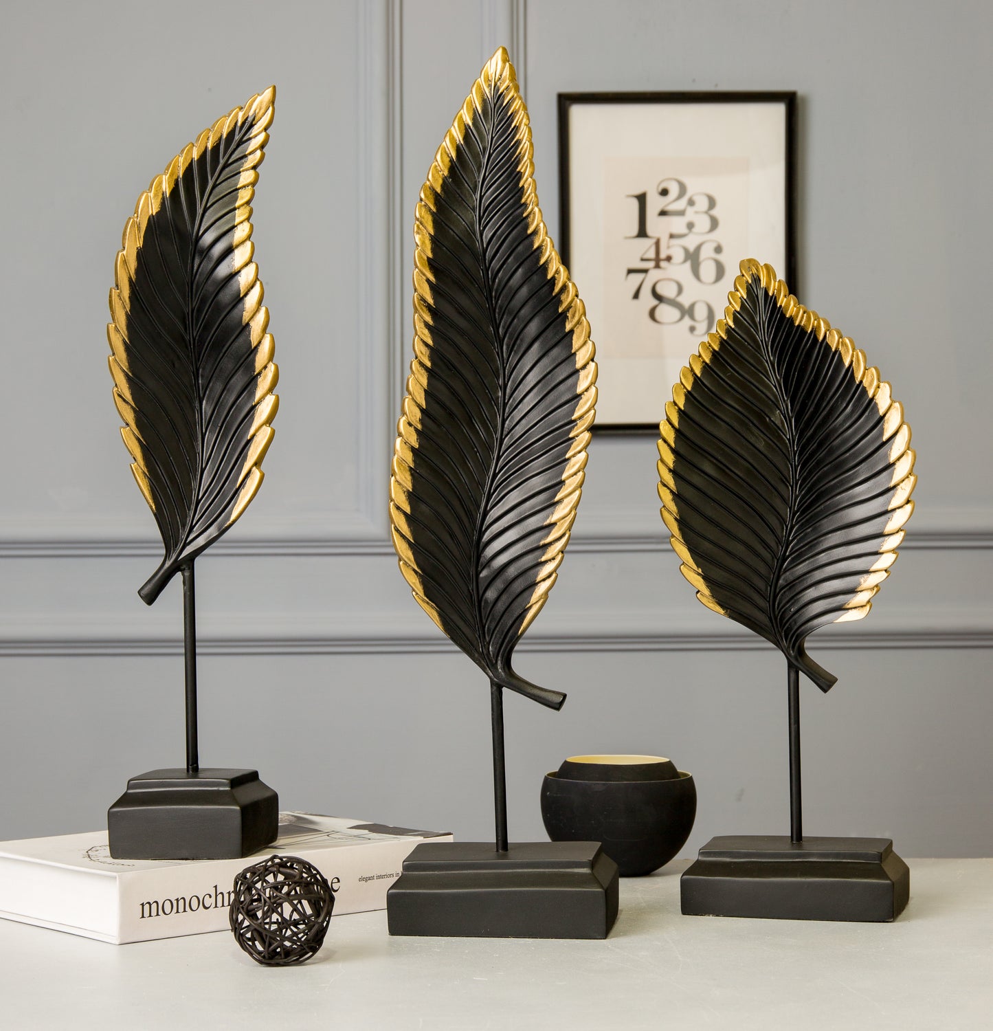 3 piece feather set