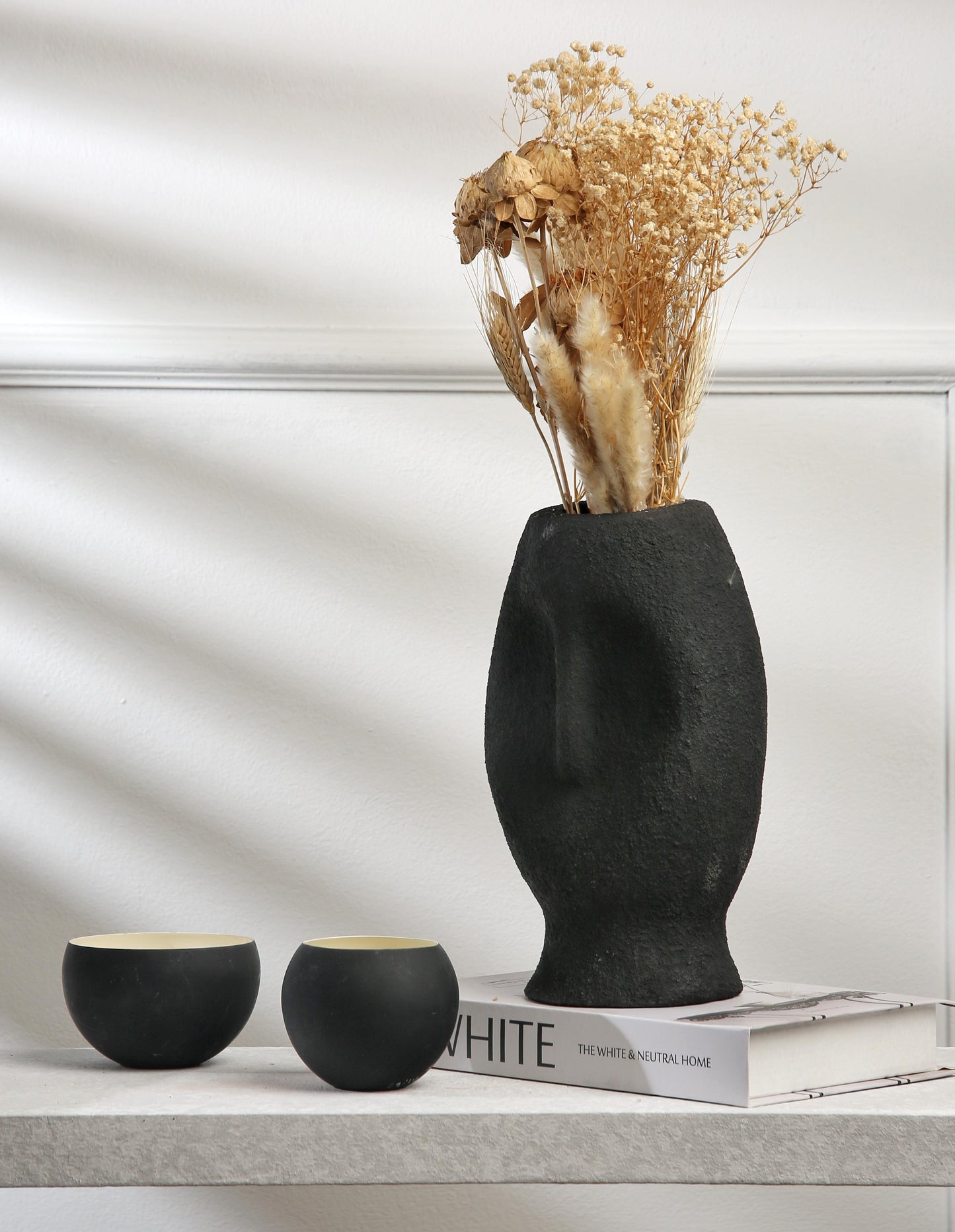 Pottery face vase