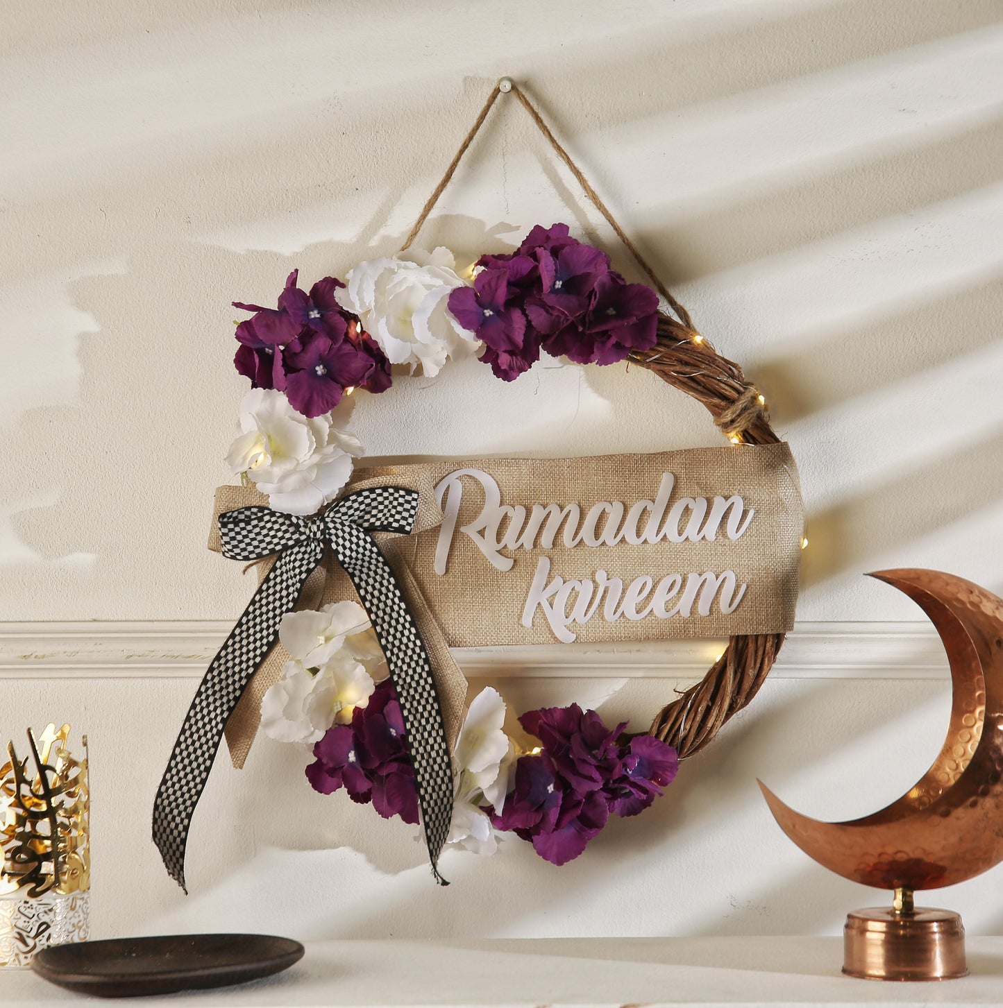 light Wreath for Ramadan (purple )