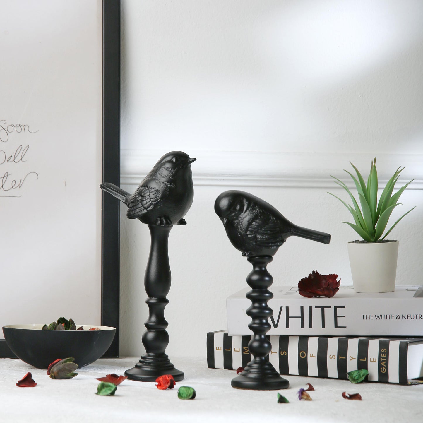 two birds set