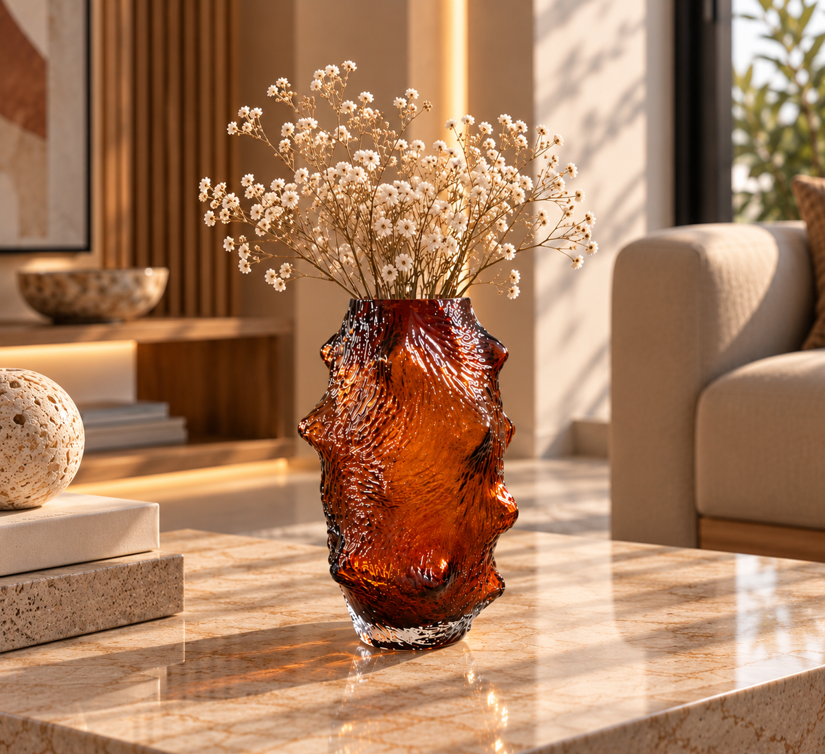 Amber Vase Set