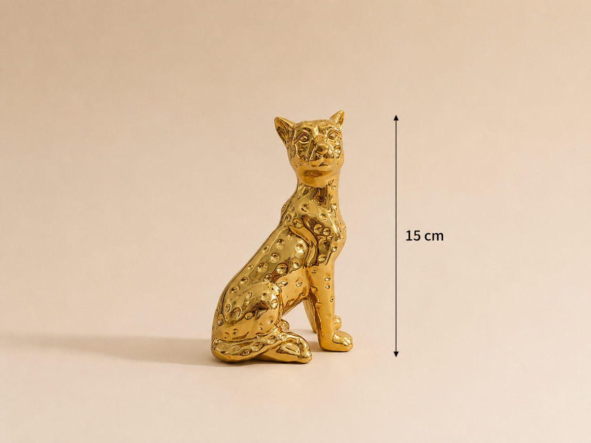 Golden Leopard sculpture Tray