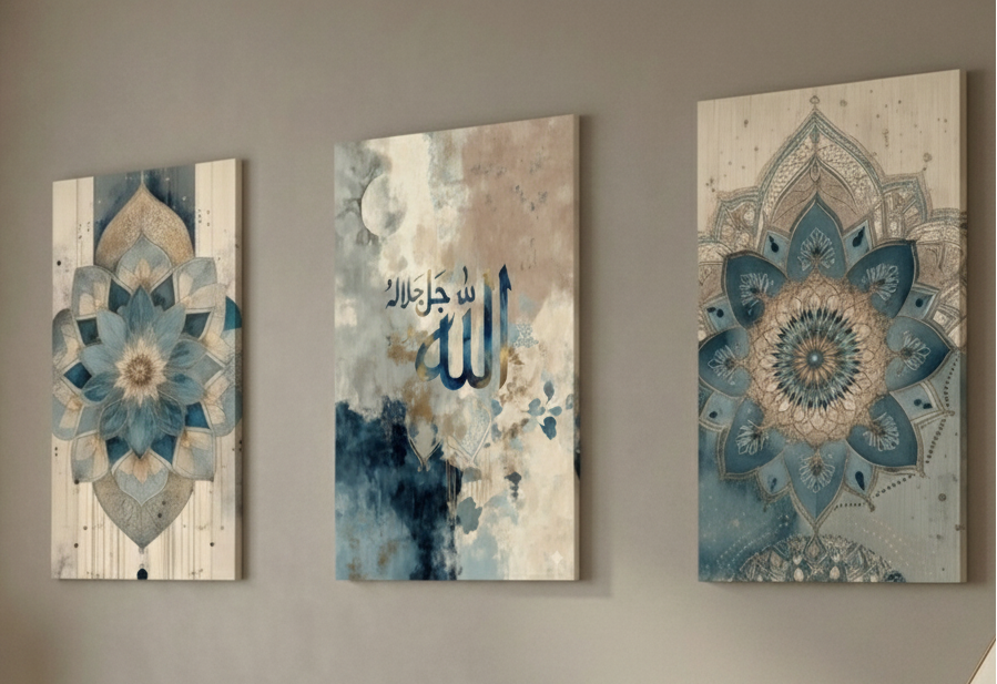 Islamic canvas printed double tableau