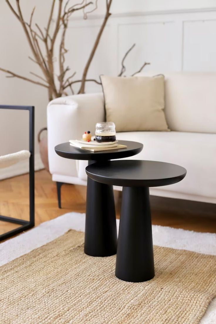 Black Mushroom Coffee & Side Table