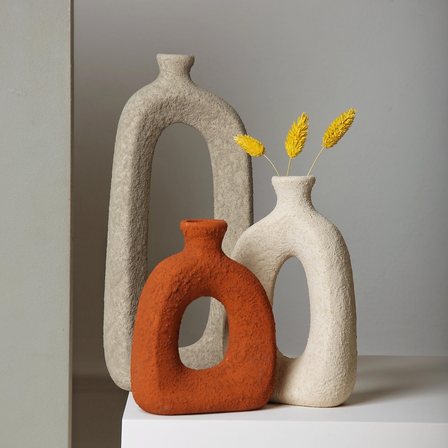 3 colors Pottery geometry shape