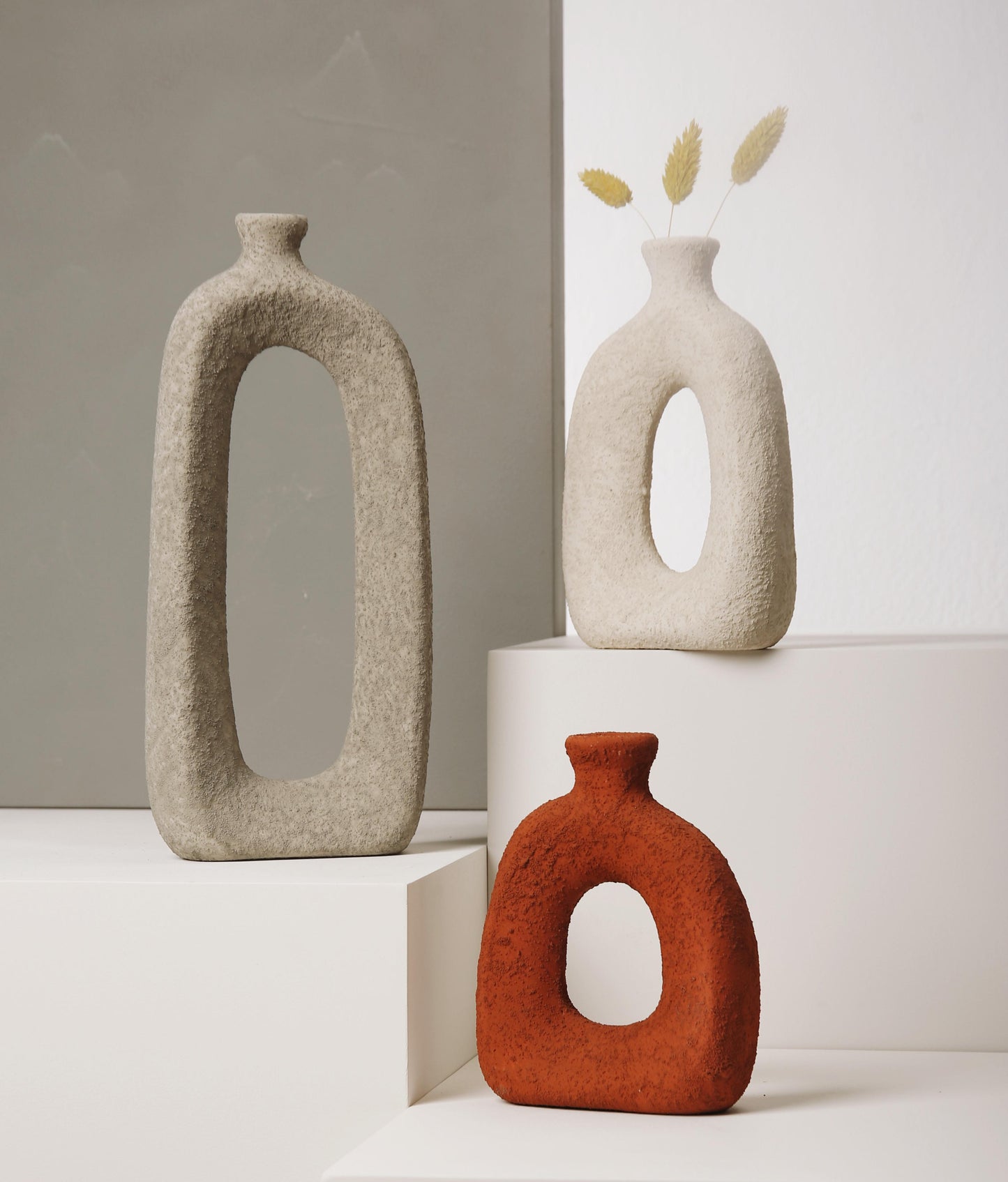 3 colors Pottery geometry shape