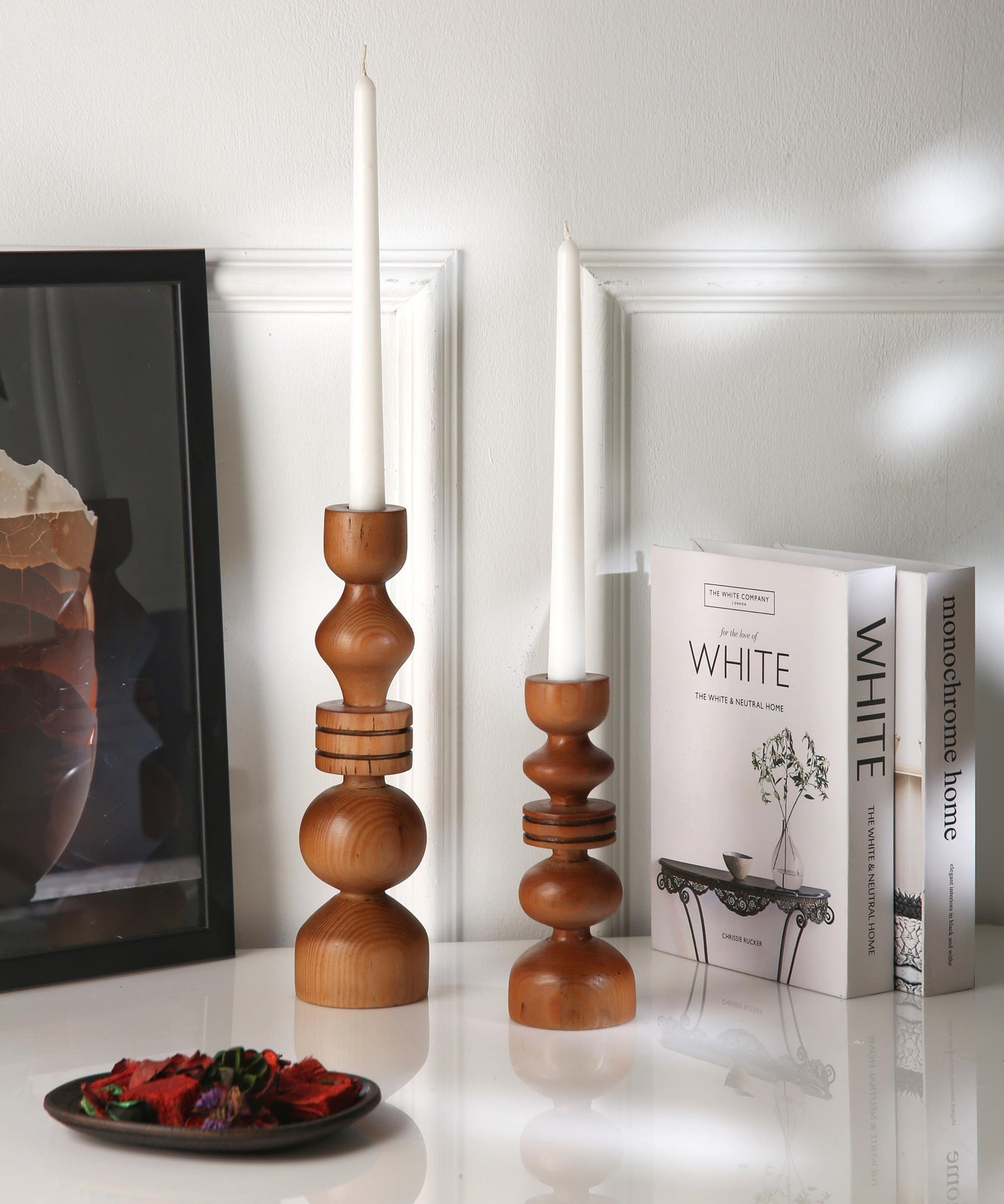 wood Candle holder set