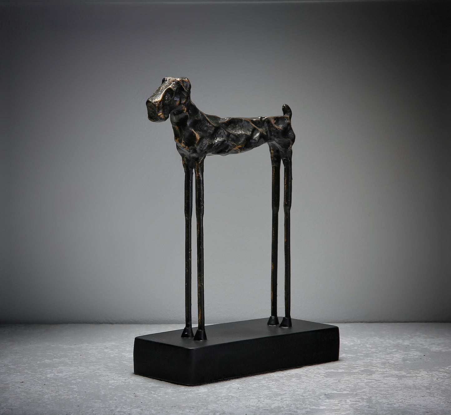 mummified dog sclupture