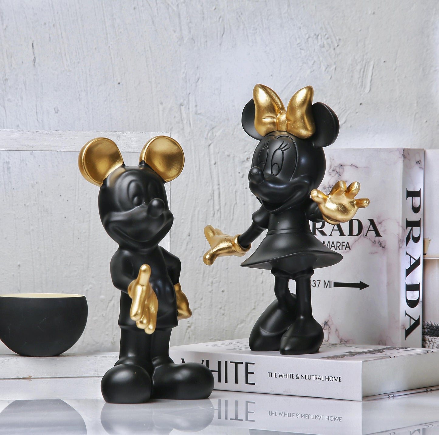mickey and minnie black