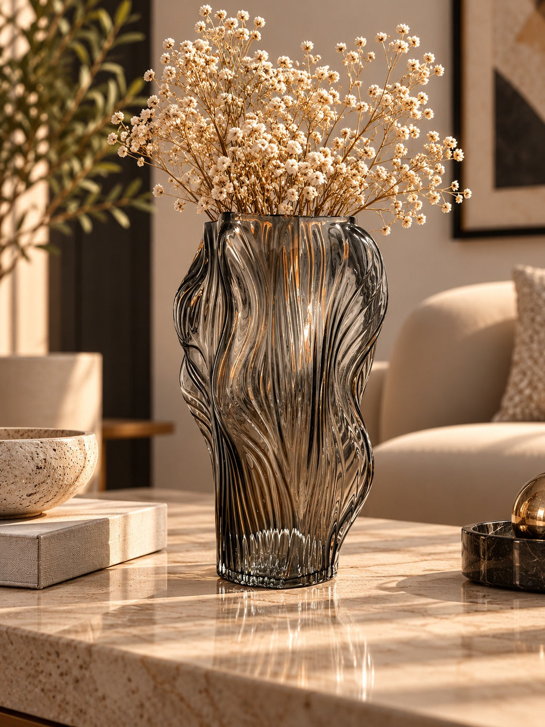 Twisted Glass Vase