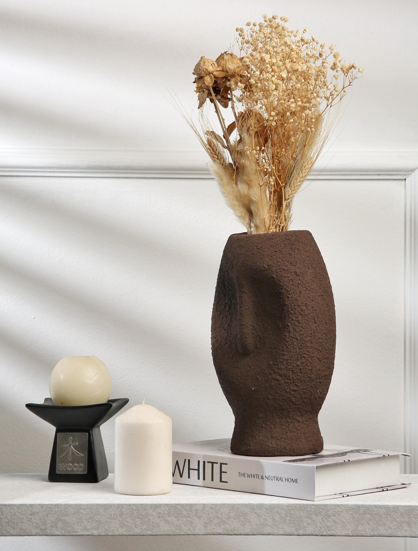 Pottery face vase