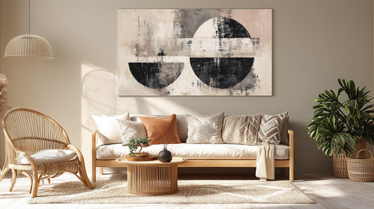 Geometric Abstraction canvas printed tableau