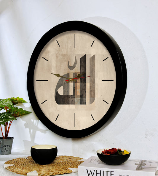 Islamic Wall clock with resin frame and glass cover