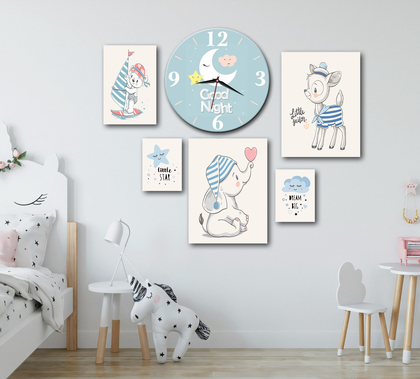 kids room wall tableau set boy