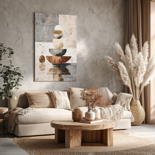 Japandi canvas printed tableau