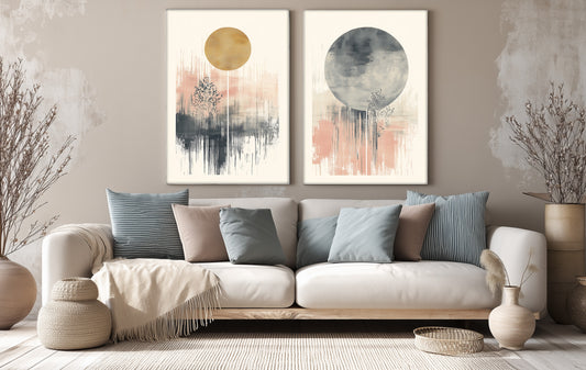 nature canvas printed  double tableau