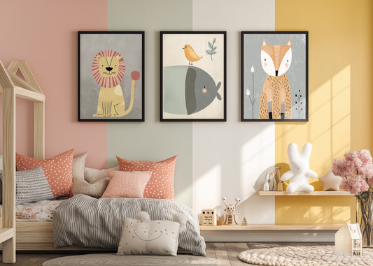 kids room wall set wit  Frame & Glass Cover