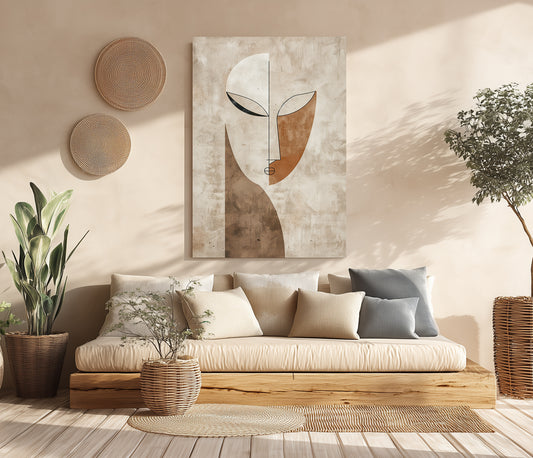 minimal canvas printed tableau