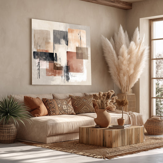 boho canvas printed tableau