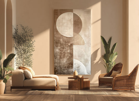 minimal boho canvas printed tableau