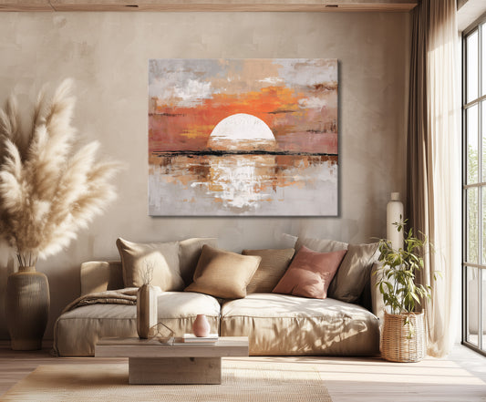sun rise canvas printed tableau
