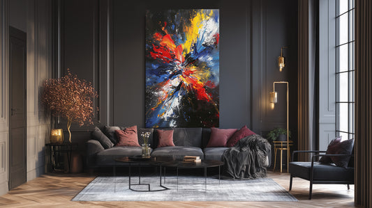 abstract colorful  canvas printed tableau