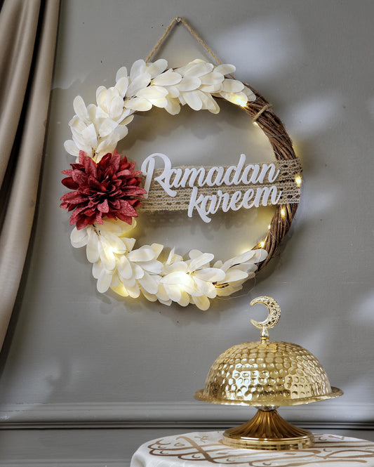 light Wreath for Ramadan with (red)