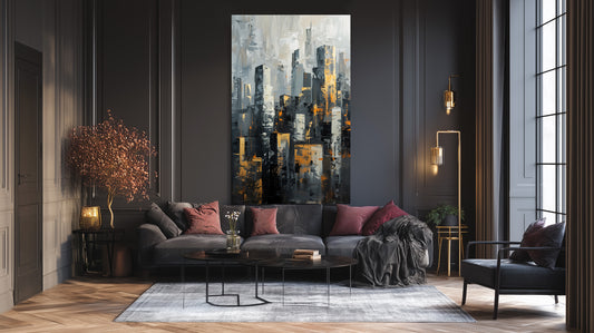 geometric canvas printed tableau