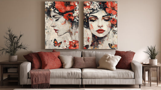 canvas printed  double tableau