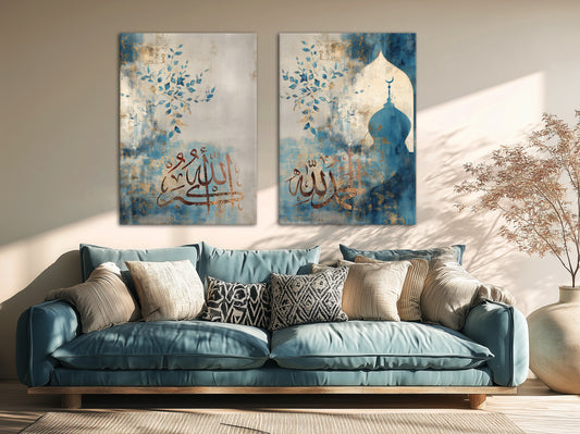Islamic canvas printed  double tableau